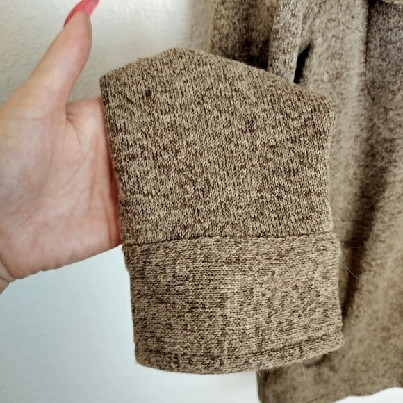 Reef knit sweater fleece top jacket coriander Sherpa collar sz L - Picture 5 of 10